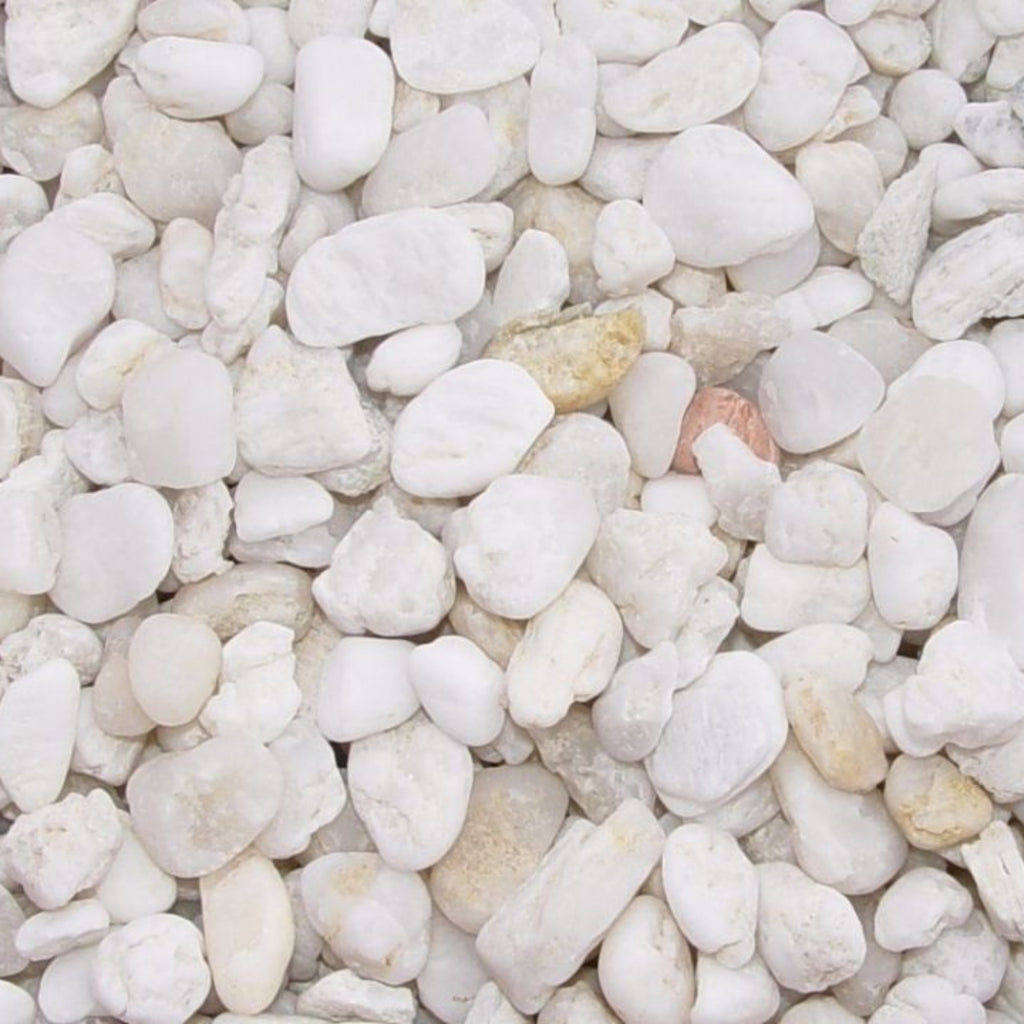 Southern White Pebbles - 20L Bag